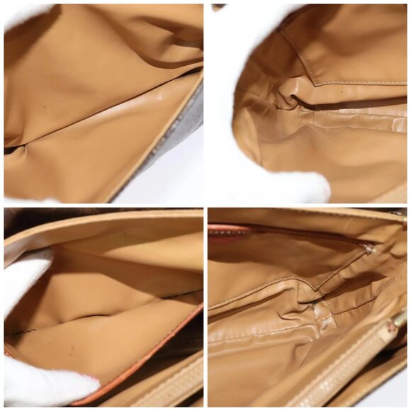 CELINE Macadam Canvas Shoulder Bag PVC Leather Brown Gold Auth 116597 - Picture 15 of 16